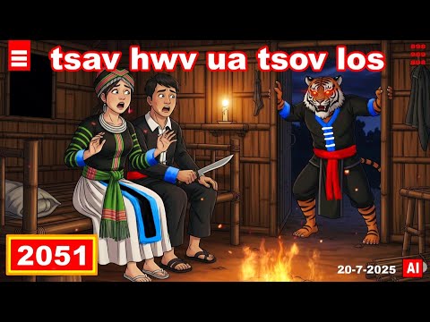 dab hais hmoob - 2051 - 20-7-2025 tsav hwm ua tsov los, จ๋าหื่อเป็นเสือ, Ja Hw is a tiger.