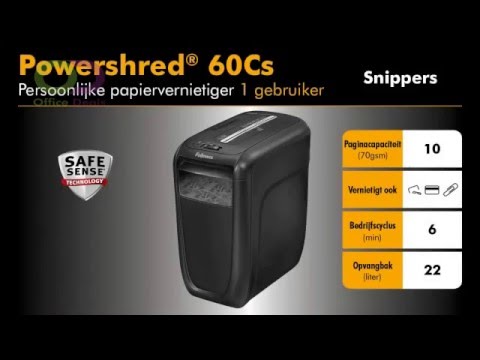 Papiervernietiger Fellowes 60CS snippers 4x50mm