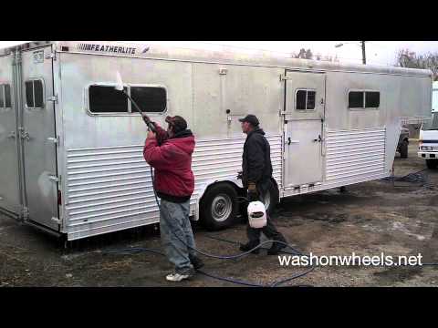 Pressure Washing To Brighten An Aluminum Trailer --...