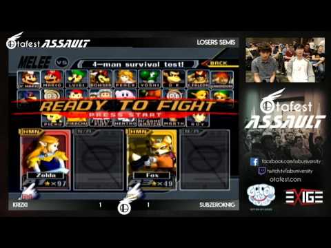Otafest Assault 2017 - Melee Singles Losers Semis - Keizski (Fox) vs Subzer0king (Sheik)