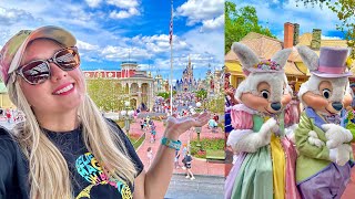 Magic Kingdom EASTER PARADE + Mr. & Mrs. Bunny, Magical Train Ride, Spring Crowds & Bayou Update!
