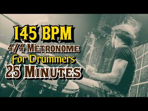 145 BPM Metronome Click Track for Drummers | 25 Minutes