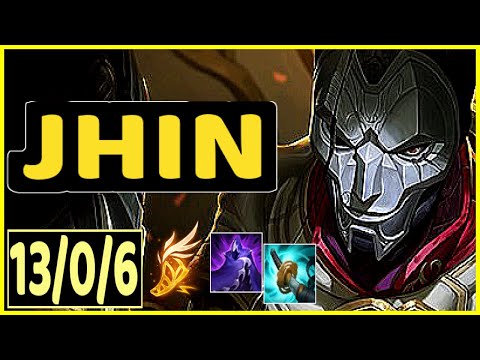 JHIN VS SAMIRA - 13/0/6 KDA ADC GAMEPLAY EMERALD III