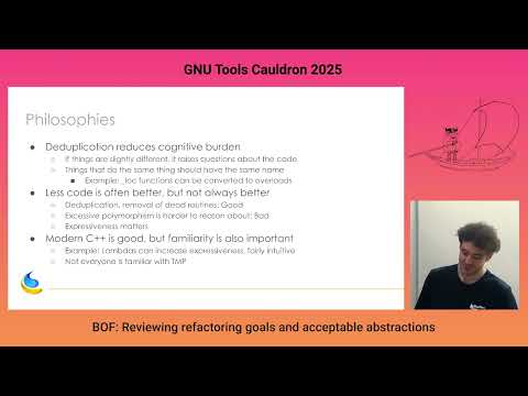 GCC BOF: Reviewing refactoring goals and acceptable abstractions