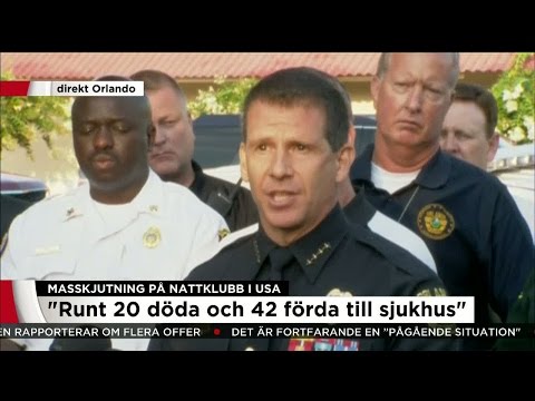 Omkring 20 döda i masskjutning i USA - Nyheterna (TV4)