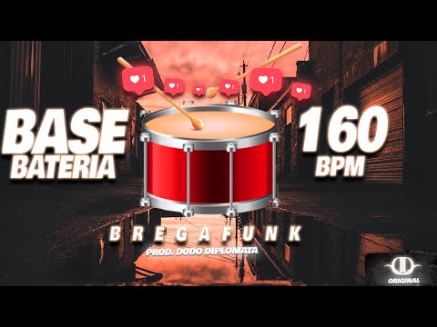 BATERIA LOOP BREGA FUNK 2021 - SÓ A BATIDA PARA COMPOR EM CIMA - 160 BPM  (Prod. Dodô Diplomata)