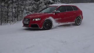 preview picture of video 'Audi RS3 Quattro - Fun in Snow filmed with Sony SLT-A77 - Cut with iMac Late 2012 in 5 minutes'