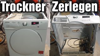 Hoover Trockner zerlegen Schritt für Schritt sehr simpel selbst Reparatur