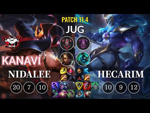 JDG Kanavi Nidalee vs Hecarim Jungle - KR Patch 11.4