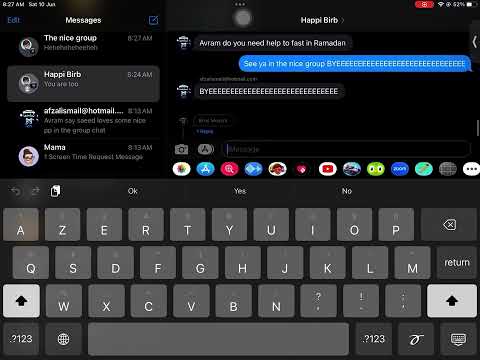 Me messaging Zuhayr and Zuhayrs cousin
