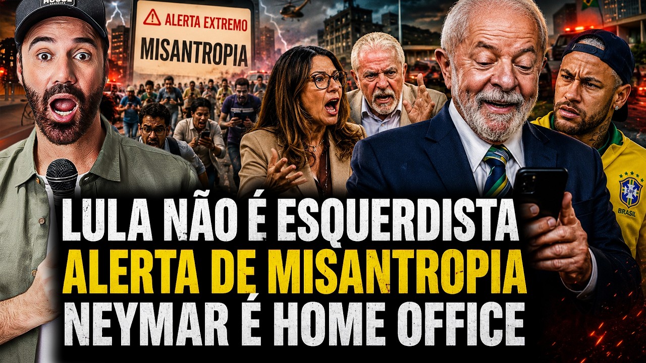 LULA DIZ QUE NÃO É ESQUERDISTA | O ALERTA DA MISANTROPIA | NEYMAR HOME OFFICE - DIOGO PORTUGAL