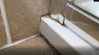 Leaking shower. How to replace the silicone and stop leak with DIY tools.