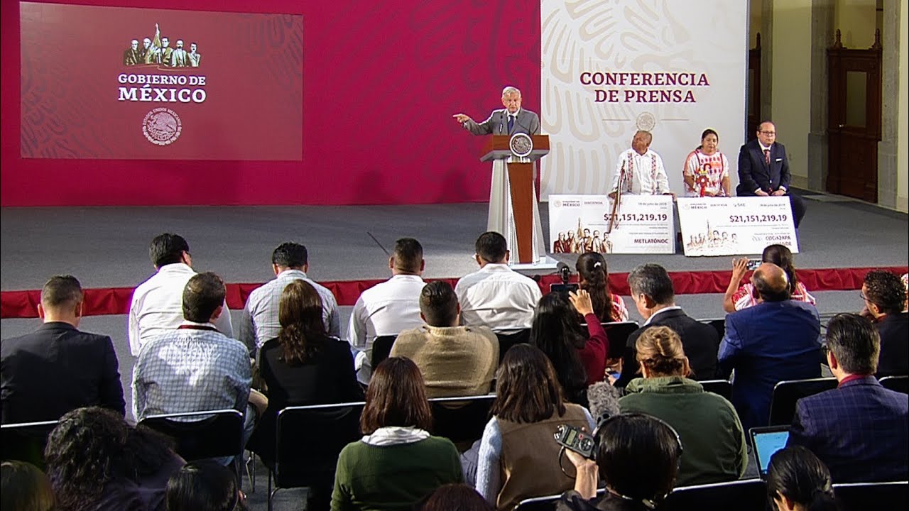 Mañanera de AMLO del 18 de julio de 2019