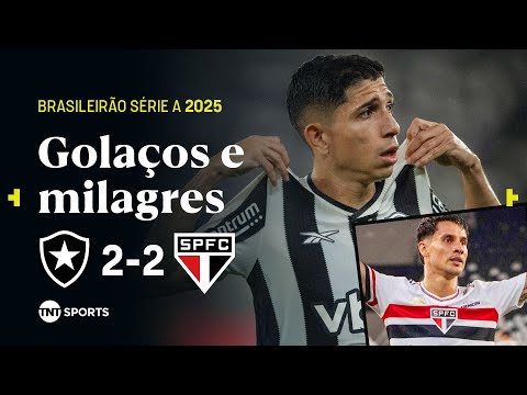 SAVARINO E FERREIRINHA MARCAM GOLAÇOS, E RAFAEL FAZ MILAGRES NO EMPATE | BOTAFOGO 2X2 SÃO PAULO