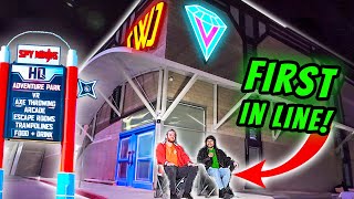 First In Line at Spy Ninjas HQ Opening! Camping For 24 Hours!