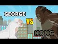 Kong MonsterVerse vs George Rampage | Kaiju Animation