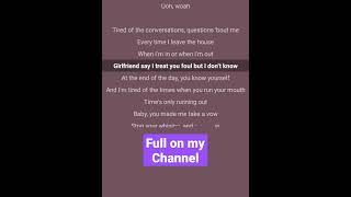 Chris Brown - Lost &amp; Found  (Lyrics)