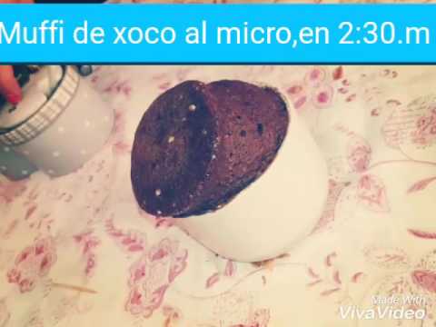 Muffi de chocolate al microondas en 2:30m