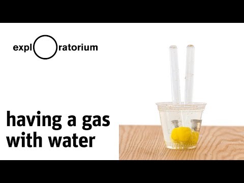 Use a 9-volt battery to break water into its elemental components