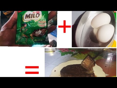 MILO CAKE 2 INGREDIENTS |EGG + MILO |Jerico Parane TV