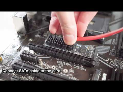 5 port Non-RAID SATA III to M.2 B+M Key Adapter PCI-e 3.0 x2 bandwidth - SYBA SI-ADA40141