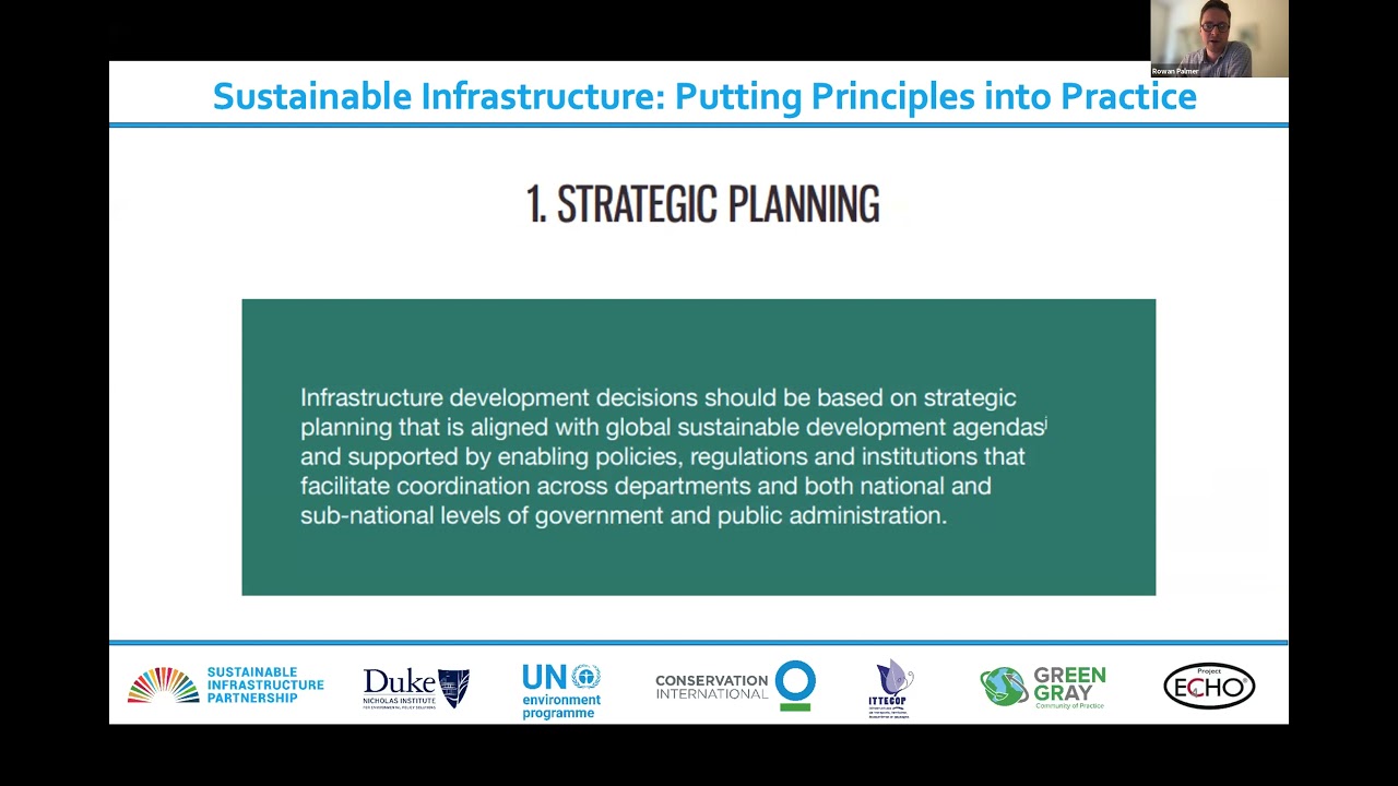 Sustainable Infrastructure: Strategic Planning (Principle #1)
