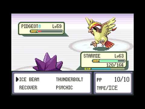 How to solo the elite four with Starmie Leaf Green with Hardcore Nuzlocke Rules