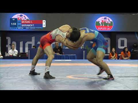 1/8 FS - 65 kg: C. MCISAAC (CAN) v. T. BAYRAMOV (AZE)