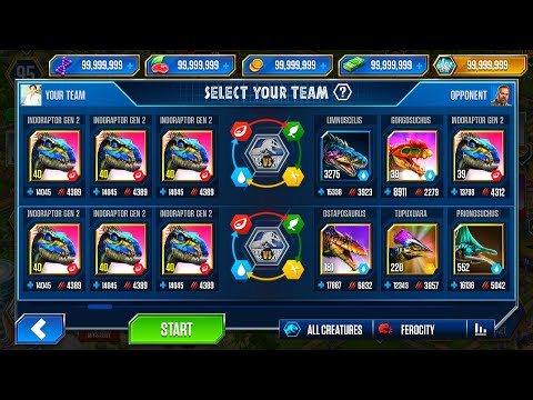 INDORAPTOR vs All AMPHIBIANS 1000+ | JURASSIC WORLD THE GAME