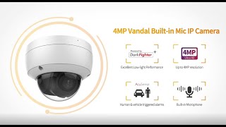 كاميرا مراقبة هيكفيجن الشبكية Dome بدقة 8MP 4K وتقنية AcuSense وإضاءة هجينة ذكية - DS-2CD2183G2-LI