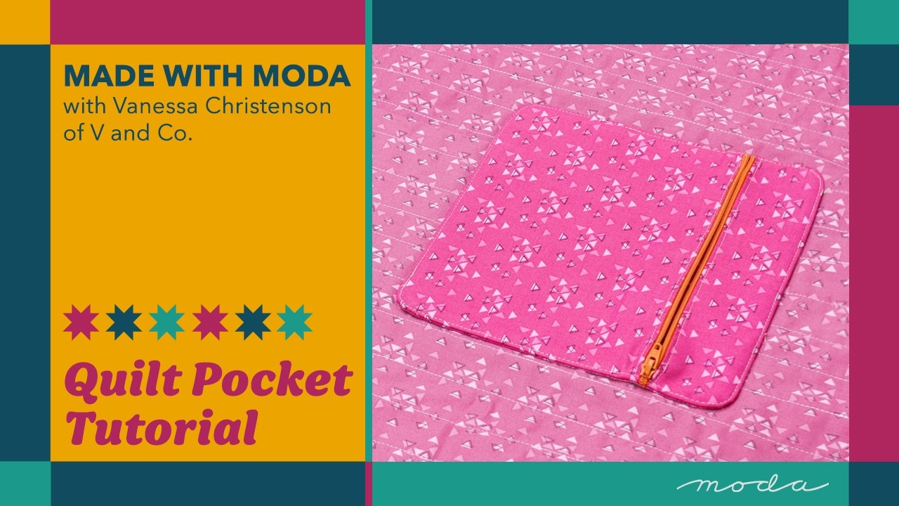 Made with Moda | How to Add a Zippered Pocket to Your Quilt | V & Co.