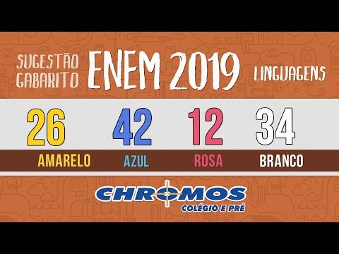 Gabarito ENEM 2019 CHROMOS - Prova Amarela: Questão 26 | Linguagens e Códigos