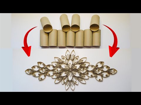 Very Beautiful Craft 🤩 Incredible Wall Decoration Made of Toilet Paper Rolls / Recycling Art Project