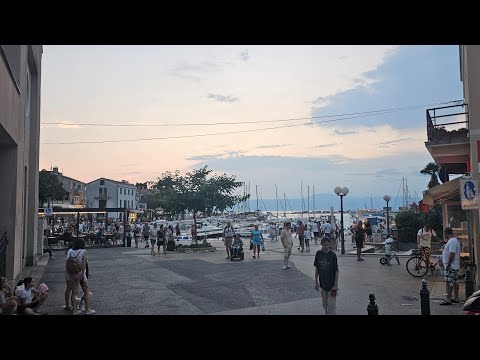 Croatia, Malinska 🇭🇷 Summer 2024  4k  60fps HDR Walking Tour