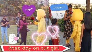 Rose Day Purposing Teddy Prank With Cute Girl [Romantic ❤Moment & Dance ] | mn prank tv | Rose Day|