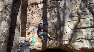 Video thumbnail of Jerry Rigged, V8. Stone Fort, LRC/Little Rock City