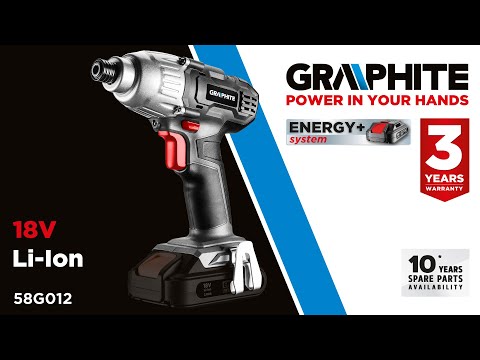 Akumuliatorinis smūginis suktuvas GRAPHITE 58G012 18V be akumuliatoriaus ir kroviklio video