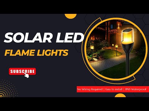 Homehop solar flame light for outdoor  pathway lamp