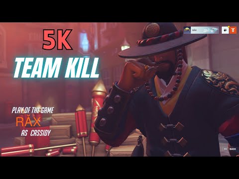 Flank Cassidy 5K TEAM KILL | Overwatch 2 POTG