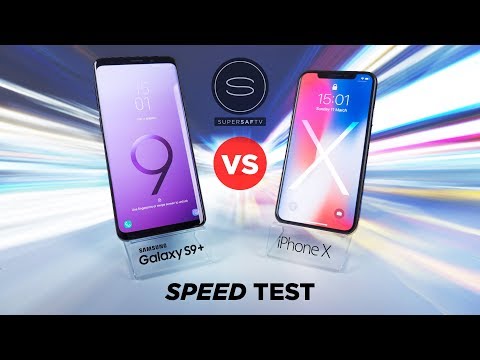 Samsung Galaxy S9 Plus vs iPhone X SPEED Test