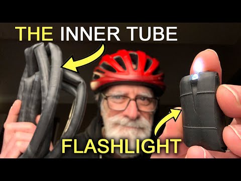 DIY Bicycle Inner Tube Flashlight: 10 year shelf life, 6 day run time and H20 Tolerant