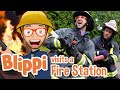 Blippi Blippi Visits A Firetruck Station MORE Song For Kids Educational Videos For Kids