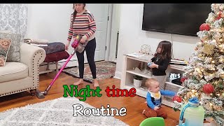 Night time routine with 3 toddlers | vlogmas day 9