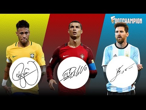 Famous Football Players Autographs ⚽ Best Footballers Signatures ⚽ Footchampion Video