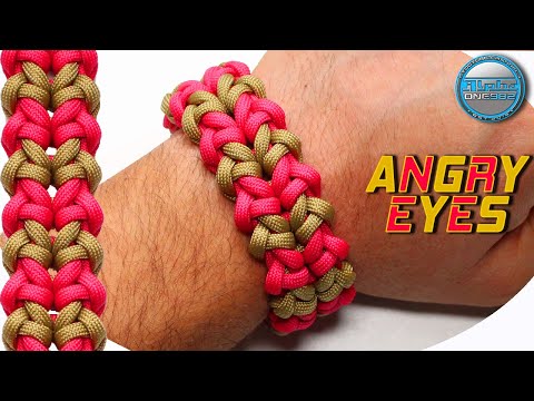 How to make Paracord Bracelet The Angry Eyes Macrame Bracelet World of Paracord Tutorial DIY