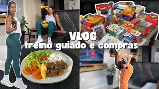 Treinando com vídeos do YouTube, compras do mês,  rotina de alimentação e treino EM CASA! 