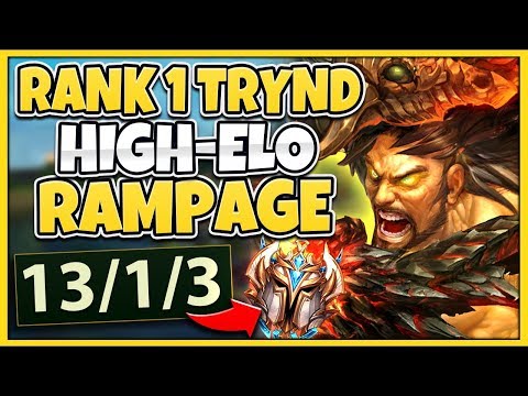 #1 TRYNDAMERE WORLD PERFECT HIGH-ELO GAMEPLAY (HOW TO CARRY) - League of Legends