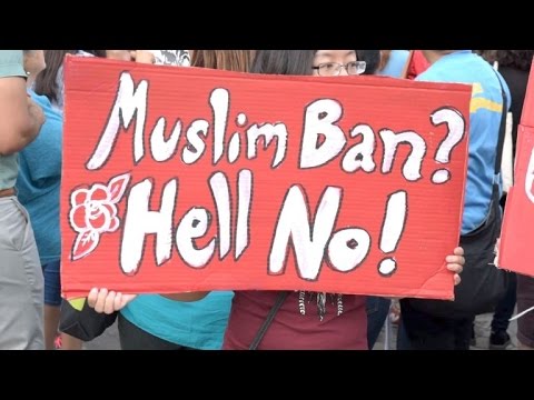 Protest gegen US-Einreiseverbot für Muslime