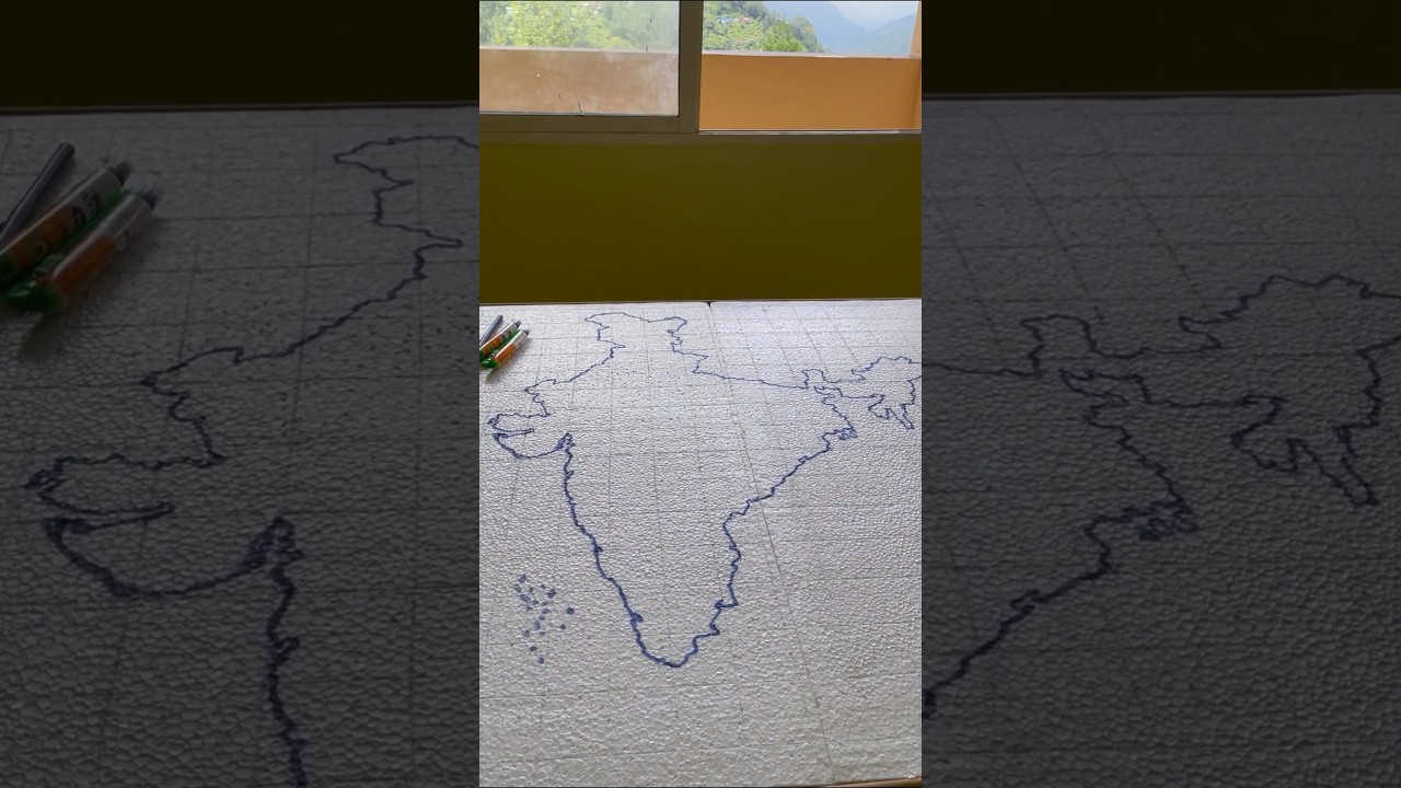 Model making of Physical Map - India #school #project #india #fun #learningbydoing