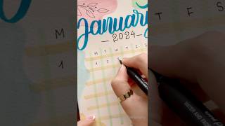 DIY January Calendar #short #nhuandaocalligraphy #frontpage #januarycanendar